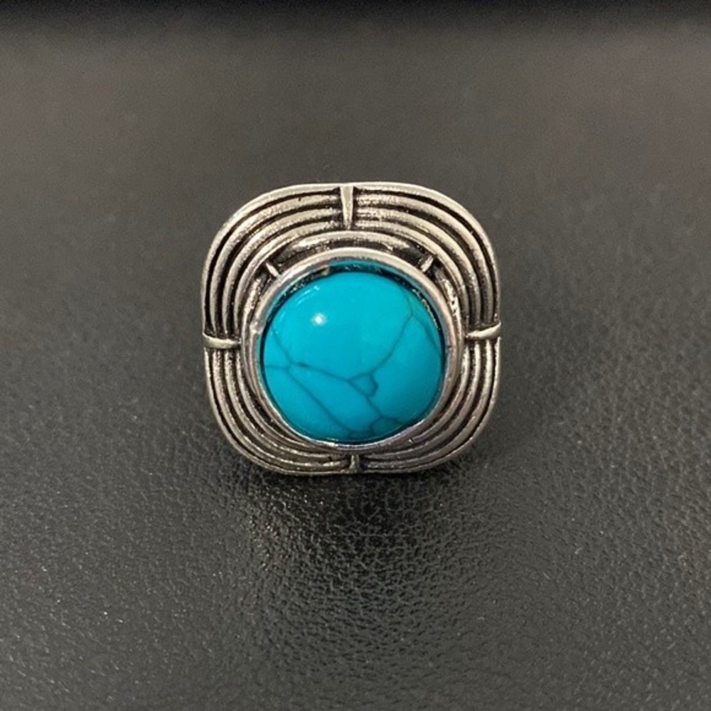 Silver and Turquoise Ring Size 10.25